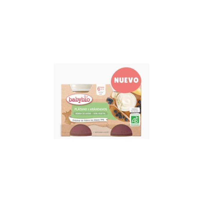 Yogur Avena Platano Arandanos 2X130Gr. Bio