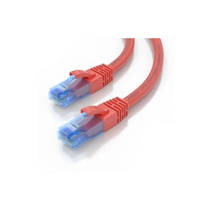 AISENS - CABLE DE RED LATIGUILLO RJ45 CAT.6 UTP AWG26 CCA, ROJO, 0.75M