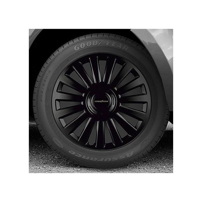 Abc GOD9068 Tapacubos Melbourne 15" Negro, Juego de 4 para Llantas de Acero, Montaje sin Herramientas, Fabricado en UE Abc GOD9068 Tapacubos Melbourne 15" Negro, Juego de 4 para Llantas de Acero, Montaje sin Herramientas, Fabricado en UE