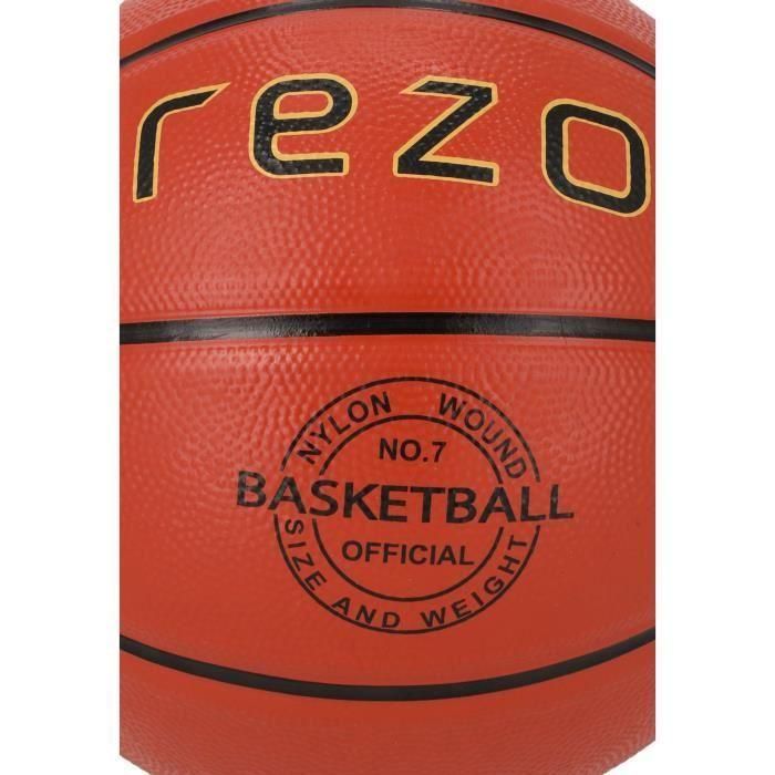 Rezo Balón de Baloncesto de Caucho Resistente Talla 7 Marrón. Ideal para Entrenamientos y Partidos, con Gran Durabilidad y Uso Versátil. 2