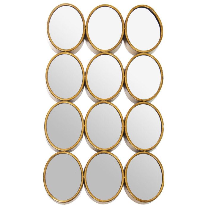 Espejo de pared Alexandra House Living Dorado Metal 12 x 16 cm 9 x 68 x 40 cm Redondo Ovalado