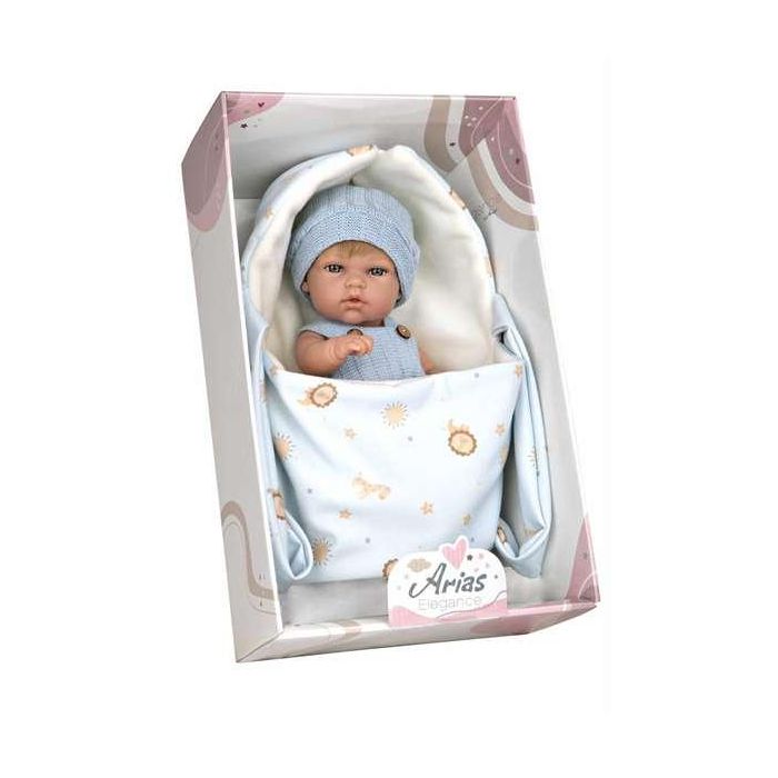 Muñecas Arias Muñeca Elegance 30 cm Natal Azul con Portabebé (Cuerpo Vinilo, Niño) Muñecas Arias Muñeca Elegance 30 cm Natal Azul con Portabebé (Cuerpo Vinilo, Niño)