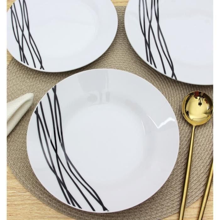 Servicio de porcelana ETNICA de 18 piezas - Blanco 3 Servicio de porcelana ETNICA de 18 piezas - Blanco 3