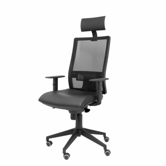 Piqueras Y Crespo Silla Horna Giratoria Sincro B-Regulables Malla Asiento Tejido Bali Negro Sin Cabecero 3
