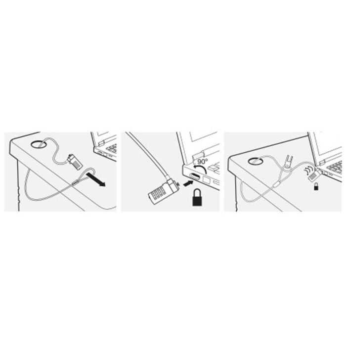 Ewent Candado para Portátil EW1241 con Combinación de 4 Dígitos y Cable de Acero de 1,5 m 2 Ewent Candado para Portátil EW1241 con Combinación de 4 Dígitos y Cable de Acero de 1,5 m 2