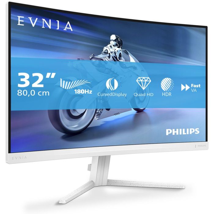 Philips 32M2C5501 Monitor Curvo 31.5" Quad HD 2560x1440 180Hz 1ms Fast VA Blanco