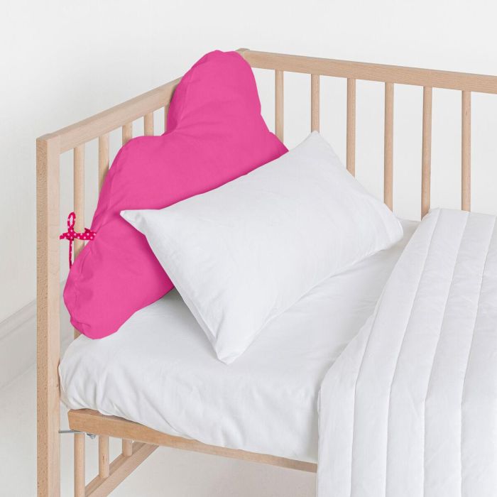 Protector de Cuna HappyFriday Basic Kids Cloud Fucsia 60 x 40 cm 2