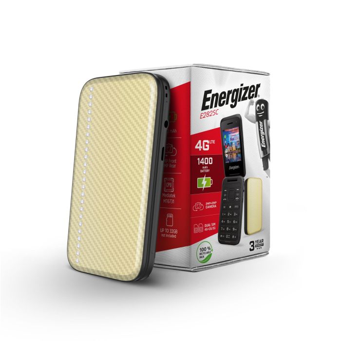 Energizer E282Scd Teléfono Móvil 4G, Pantalla 2.8", Batería 1400mAh, Dual Cámara, 4GB ROM, Dual SIM 8