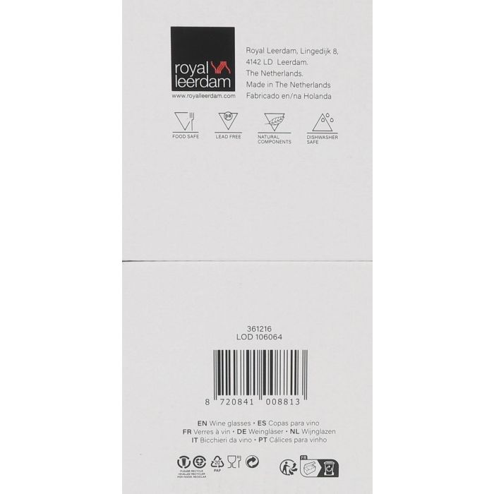 Inde Set 6 Copas Vino 52 cl Carre Optics