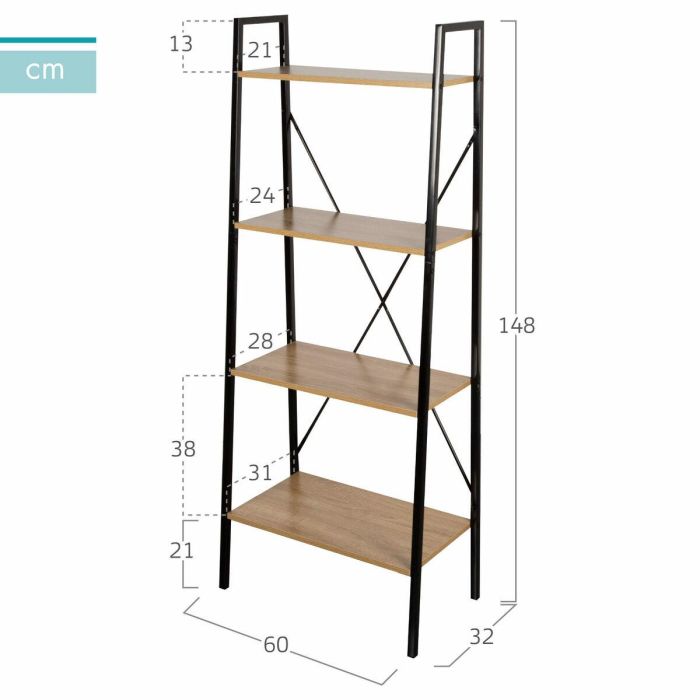 Estantería Max Home Acero Melamina Aglomerado 60 x 148 x 32 cm 3