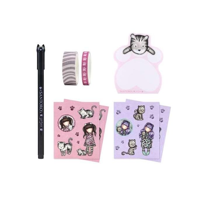 Set de Papelería Gorjuss Ruby wild Rosa Gris 1 Set de Papelería Gorjuss Ruby wild Rosa Gris 1
