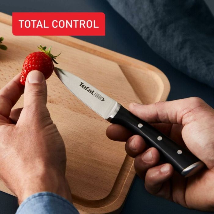 Cuchillo de Cocina Tefal K2320914 ICE FO Negro Mediano Acero Inoxidable 11 cm 4 Cuchillo de Cocina Tefal K2320914 ICE FO Negro Mediano Acero Inoxidable 11 cm 4