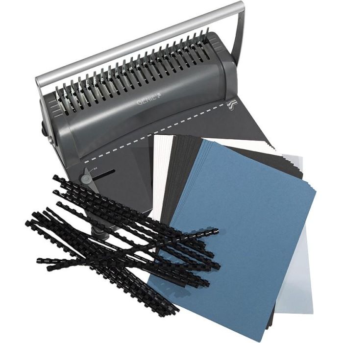GENIE Spiralbindegerät inkl. Plastikbinderücken-Set CB-850 1 GENIE Spiralbindegerät inkl. Plastikbinderücken-Set CB-850 1