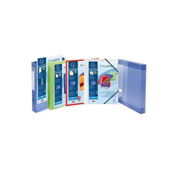 Carpeta De Gomas Y Solapas Exacompta Kreacover Pp Translucido A4 Blanco 5 unidades