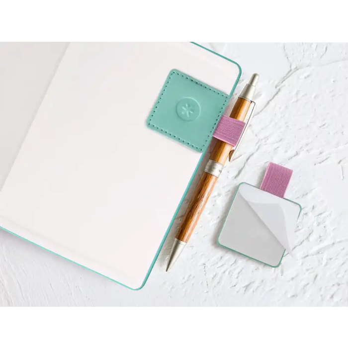 Antartik Portaboligrafo Autoadhesivo con Elastico hasta 15 mm Grosor, Turquesa y Rosa, Para Cuaderno Note 8 Antartik Portaboligrafo Autoadhesivo con Elastico hasta 15 mm Grosor, Turquesa y Rosa, Para Cuaderno Note 8