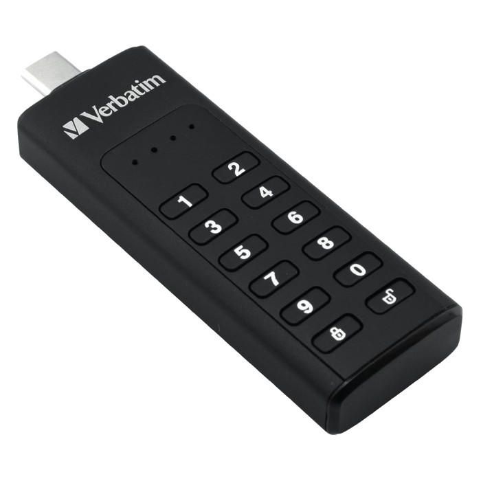 Verbatim Memoria USB 3.0 64GB Keypad Secure Drive AES Cifrado con Teclado Integrado Negro
