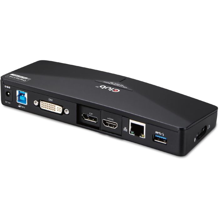 Club3D Docking Station USB 3.0 4K UHD Triple Pantalla (HDMI, DisplayPort, DVI) con Ethernet y USB Hub - Negro 8 Club3D Docking Station USB 3.0 4K UHD Triple Pantalla (HDMI, DisplayPort, DVI) con Ethernet y USB Hub - Negro 8