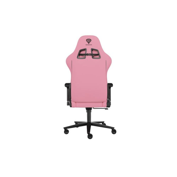 GENESIS Silla Gaming PC Nitro 720, Negra y Rosa, Ajustable, Respaldo y Reposabrazos 3D, Cojines Lumbar y Cervical, Tejido Transpirable, Soporta 150kg 7
