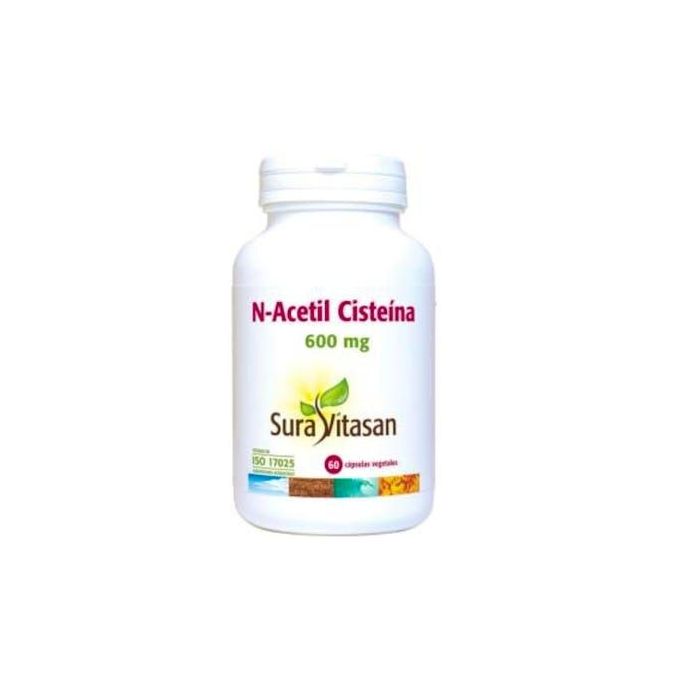 SURA VITASAN N-Acetil Cisteína (NAC) 600mg 60 Cápsulas: Precursor Glutatión, Antioxidante y Desintoxicante Hepático
