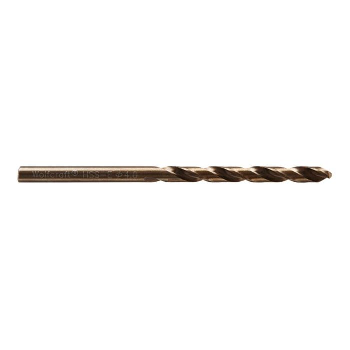 Wolfcraft Broca para metal HSS Cobalto rectificada Ø4x 75mm para taladrar acero inoxidable y materiales duros, L. trabajo 43mm Wolfcraft Broca para metal HSS Cobalto rectificada Ø4x 75mm para taladrar acero inoxidable y materiales duros, L. trabajo 43mm