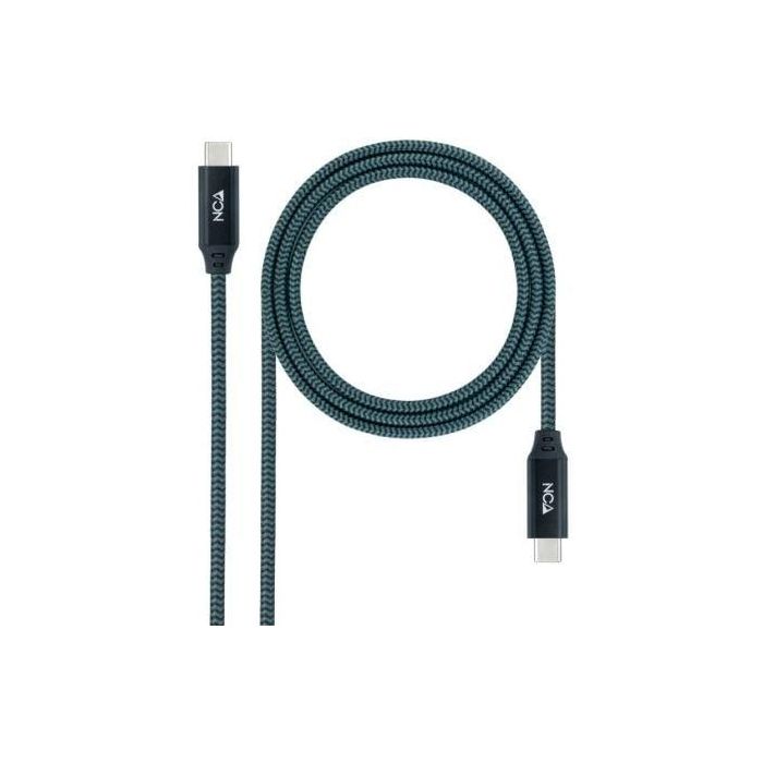 Cable USB 3.2 Tipo-C Nanocable 10.01.4301-L150-COMB/ USB Tipo-C Macho - USB Tipo-C Macho/ 1.5m/ Gris y Negro Cable USB 3.2 Tipo-C Nanocable 10.01.4301-L150-COMB/ USB Tipo-C Macho - USB Tipo-C Macho/ 1.5m/ Gris y Negro