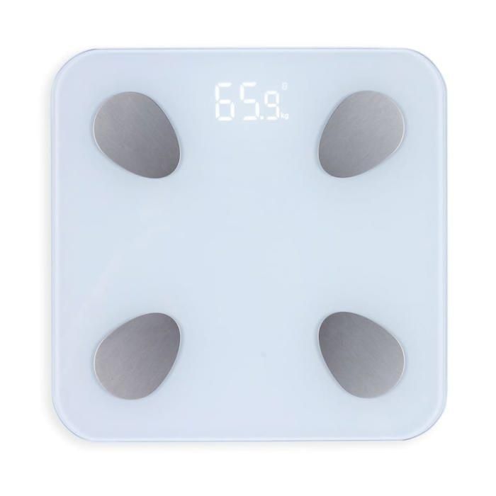 LIVOO DOM428 - Báscula de baño conectada - 13 indicadores - Placa de vidrio templado - Pesa hasta 180 kg 1 LIVOO DOM428 - Báscula de baño conectada - 13 indicadores - Placa de vidrio templado - Pesa hasta 180 kg 1