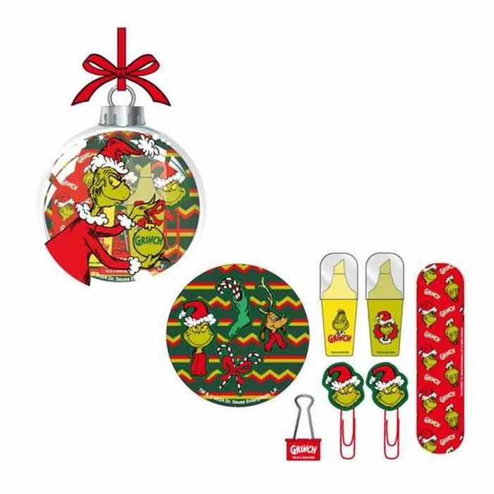 Set de papelería bola decoración navideña the grinch 10.0 x 10.0 x 10.0 cm Set de papelería bola decoración navideña the grinch 10.0 x 10.0 x 10.0 cm