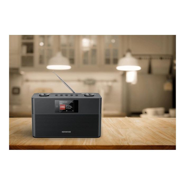 Kenwood CR-ST100S-B Radio Internet Digital con DAB+/FM, Bluetooth, Wi-Fi, Spotify, Altavoces, Pantalla TFT 2.3", Mando a Distancia, Negro
