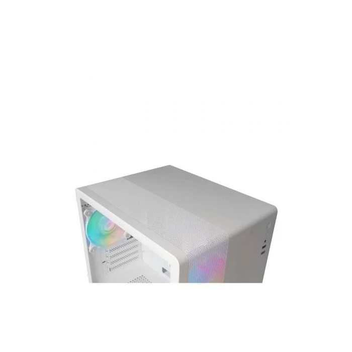 Mars Gaming Caja Gaming Minitorre MC-400 Blanca, Diseño Doble Cámara, Refrigeración FRGB Integrada, Ventana Cristal Templado, Micro-ATX, Mini-ITX 2