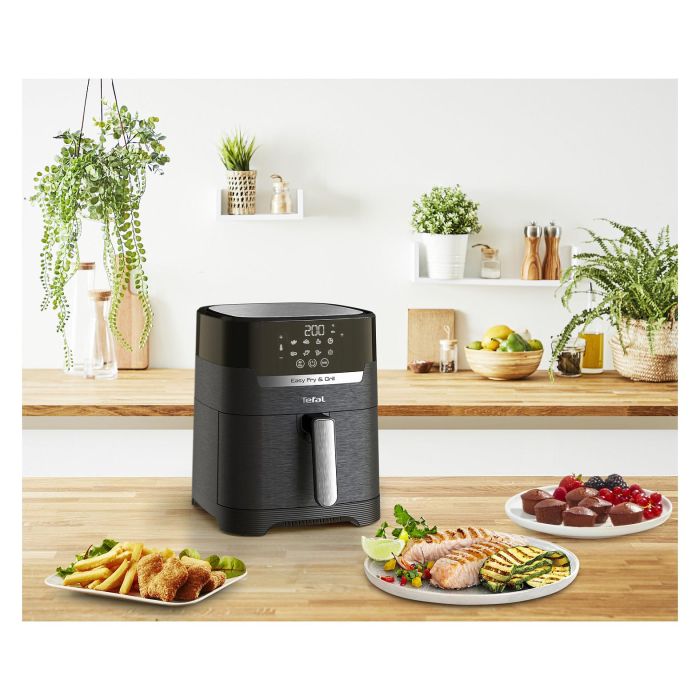 Tefal Easy Fry & Grill EY5058 - Freidora de aire caliente 4.2L para 6 personas con 8 programas: freir, asar, grill, deshidratar, 80-200°C, 1550W, Negro 18