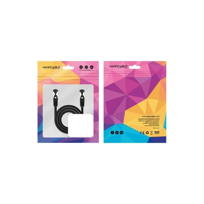 Nanocable Cable de Red RJ45 SSTP 10.20.2001-BK Cat.8.1/ 1m/ Negro/ 40 Gbps/ LSZH/ AWG26 1 Nanocable Cable de Red RJ45 SSTP 10.20.2001-BK Cat.8.1/ 1m/ Negro/ 40 Gbps/ LSZH/ AWG26 1