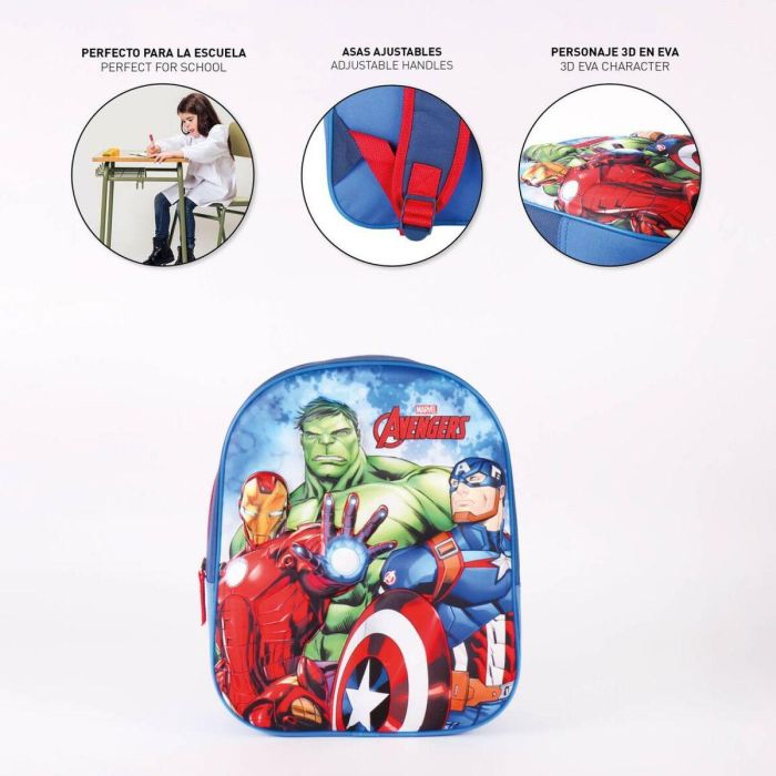 Mochila Escolar The Avengers Azul (25 x 31 x 10 cm) 4 Mochila Escolar The Avengers Azul (25 x 31 x 10 cm) 4