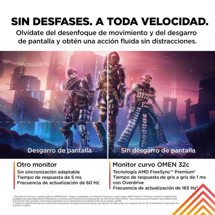 Monitor HP 780K6E9#ABB 31,5" HDR VA Flicker free 165 Hz 56 Monitor HP 780K6E9#ABB 31,5" HDR VA Flicker free 165 Hz 56