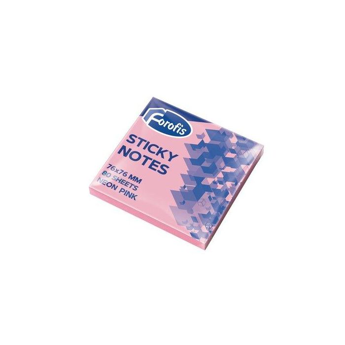 Taco Notas Forofis 80H 76X76 Rosa Neon 12 unidades