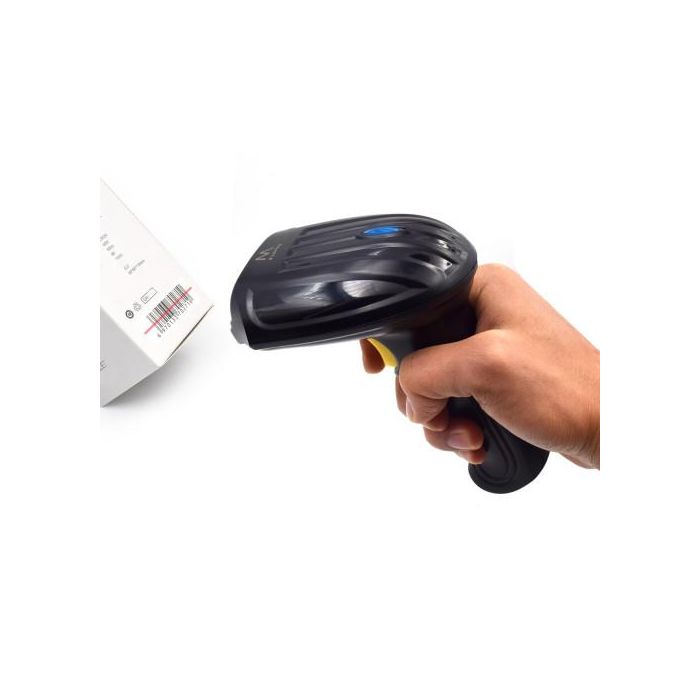 Ewent EW3430 Lector de Códigos de Barras Portátil 1D Inalámbrico, Resistente a Golpes, Negro 1
