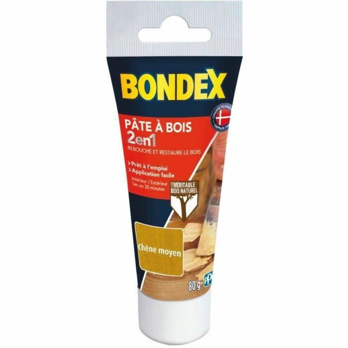 Bondex 420479 Masilla Media para Madera de Roble 80 g Bondex 420479 Masilla Media para Madera de Roble 80 g