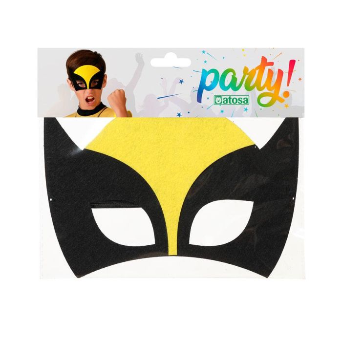 Antifaz Amarillo y Negro para Disfraz de Superhéroe Feroz - Perfecto para Carnaval y Fiestas Temáticas 1 Antifaz Amarillo y Negro para Disfraz de Superhéroe Feroz - Perfecto para Carnaval y Fiestas Temáticas 1