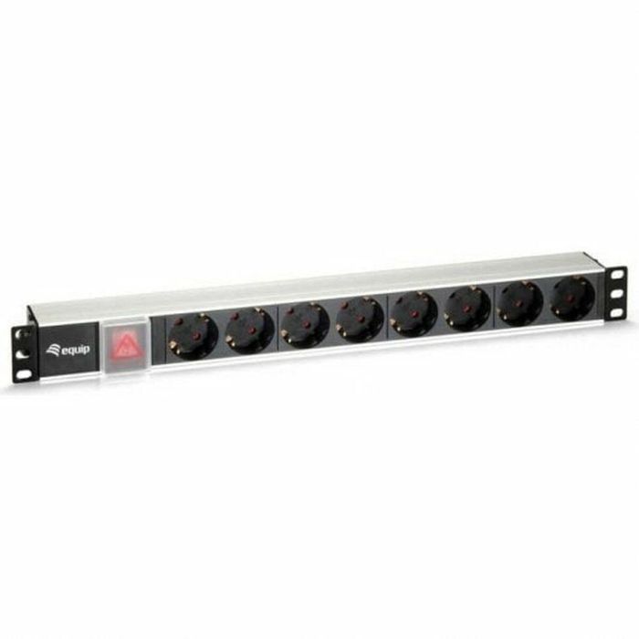 EQUIP REGLETA ALIMENTACION ALUMINIO RACK 19" 1U 8 TOMAS CON INTERRUPTOR 1