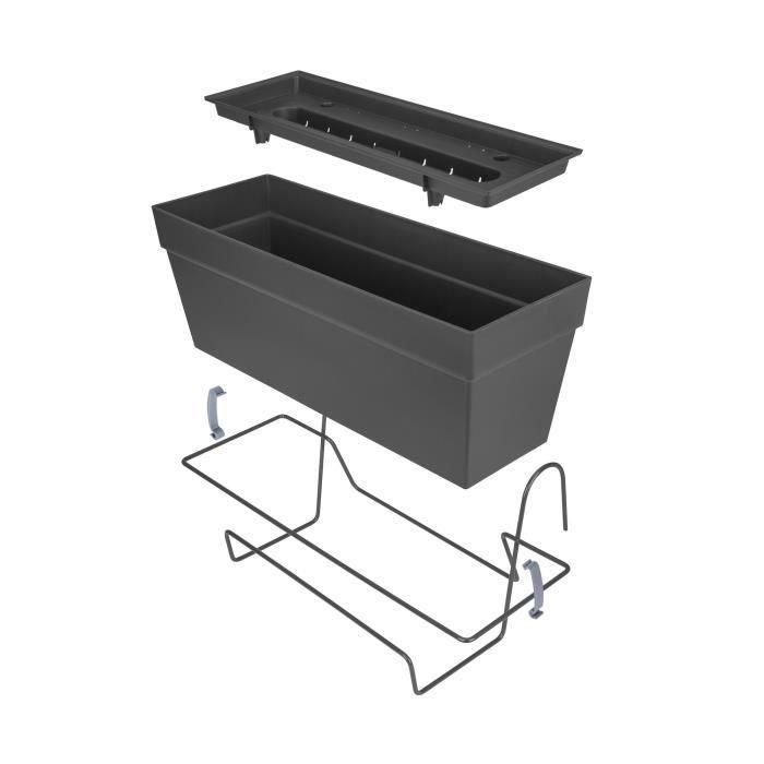 ELHO Macetero Loft Urban Allin1 - 50 cm - gris antracita 2 ELHO Macetero Loft Urban Allin1 - 50 cm - gris antracita 2