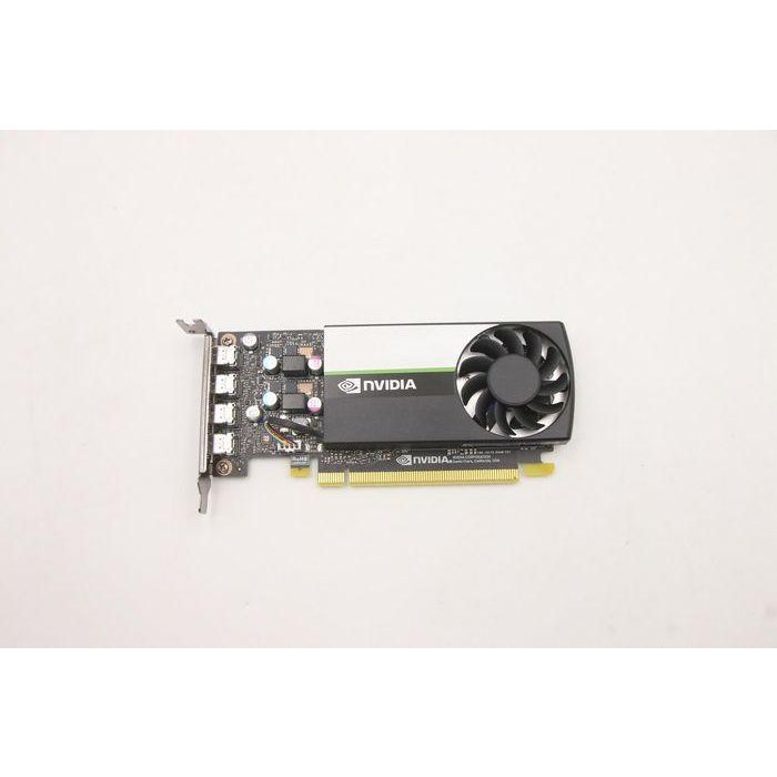 Lenovo NVIDIA T600 graphics card, 4GB GDDR6 memory, 640 CUDA cores, 4 miniDP outputs, ideal for professional applications. Lenovo NVIDIA T600 graphics card, 4GB GDDR6 memory, 640 CUDA cores, 4 miniDP outputs, ideal for professional applications.