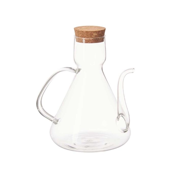 Aceitera de vidrio borosilicato con tapa de corcho 1000 ml Vivalto - 19x20x13 cm (6 Unidades) 1 Aceitera de vidrio borosilicato con tapa de corcho 1000 ml Vivalto - 19x20x13 cm (6 Unidades) 1