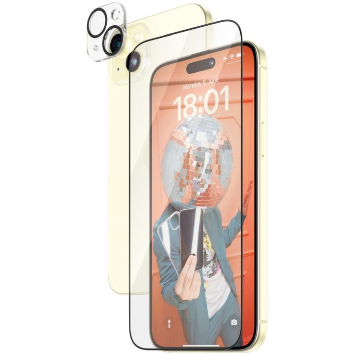 PanzerGlass Protector de Pantalla 2-in-1 Pack para iPhone 15 Plus UWF con EasyAligner