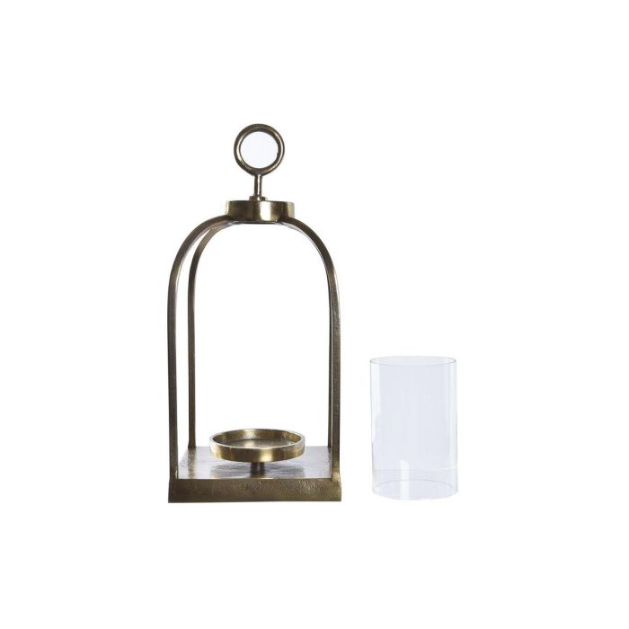 Farol DKD Home Decor Cristal Dorado Aluminio (19 x 19 x 43 cm) 3