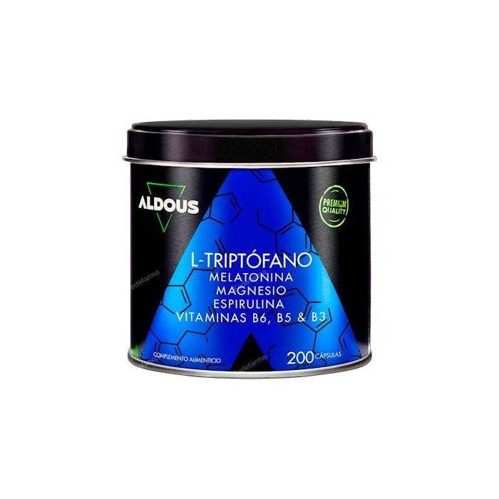 ALDOUS BIO L-Triptófano con Melatonina, Magnesio, Espirulina y Vitamina