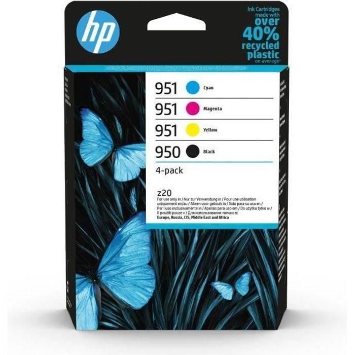 HP Cartuchos de Tinta Negro, Cyan, Magenta, Amarillo Nº 950 + 951 Pack 4 Unidades para Officejet Pro 250, 270, 8100, 8600 Series