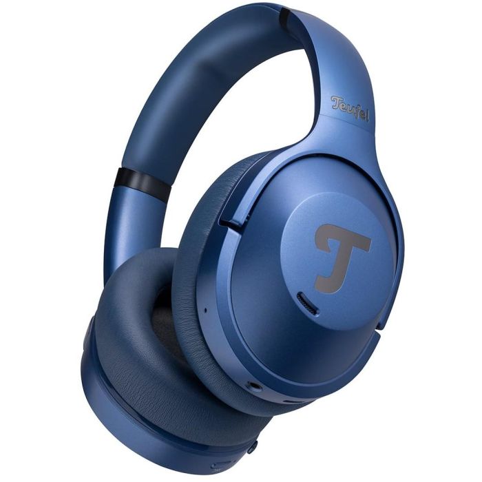 Teufel REAL BLUE NC 3 Auriculares Over-Ear Inalámbricos Bluetooth con Cancelación de Ruido para Juego, Azul Acero