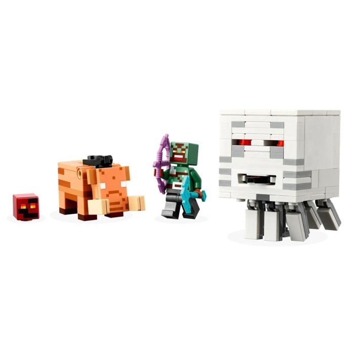 LEGO 21255 Minecraft Nether Portal Ambush, Juguete con Escenas de Batalla y Minifiguras, Figura de Hoglin 6