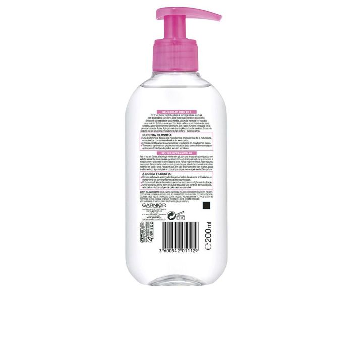 Garnier Skinactive Gel Micelar Todo en 1 Limpiador Facial 200 ml Sin Parabenos Sin Fragancia 1