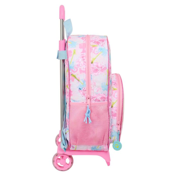 Mochila Escolar con Ruedas Barbie Painterly Rosa Azul cielo 33 x 42 x 14 cm 2