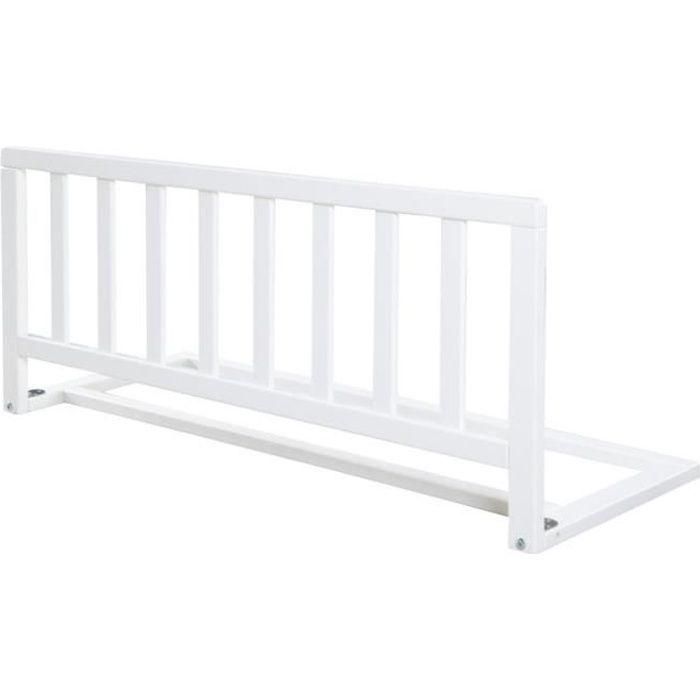 ROBA Barandilla de Cama de Madera 90 cm - Protección Anticaída Segura para Bebés y Niños - 18 Meses a 5 Años - Fácil Montaje - Blanco